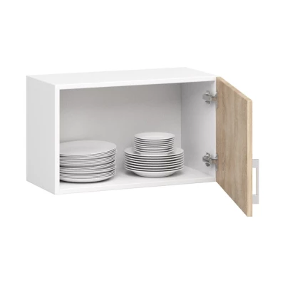 TRIVORA Oberschrank für Dunstabzugshauben – Breite 60 cm, Weiß/Sonoma Eiche