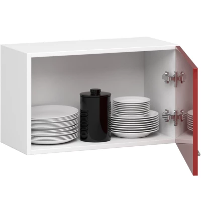 VERMINA 60 cm Dunstabzugshaube – weiß/rot glänzend