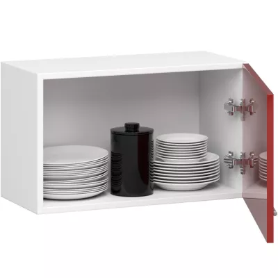 VERMINA 60 cm Dunstabzugshaube – weiß/rot glänzend