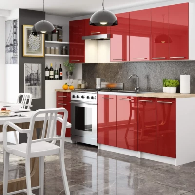 VERMINA 60 cm Dunstabzugshaube – weiß/rot glänzend