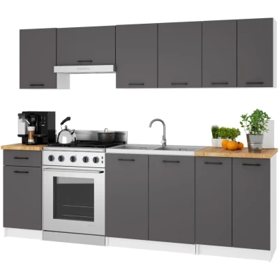 Unterschrank 50 cm VERMINA mit Schublade - weiß/grau