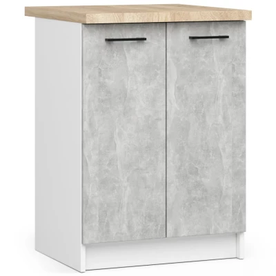 Unterschrank 60 cm VERMINA - weiß / Beton