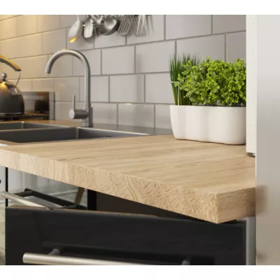 Unterschrank 60 cm VERMINA – weiß/dunkelgrau glänzend