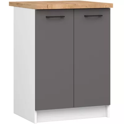 Unterschrank 60 cm VERMINA - weiß/grau