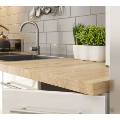 Unterschrank 80 cm VERMINA - weiß / weiß glänzend