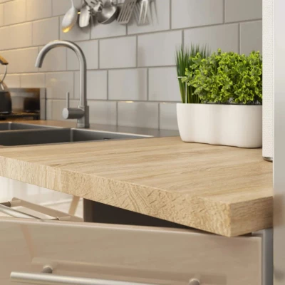Unterschrank 80 cm VERMINA - weiß / cappuccino glänzend