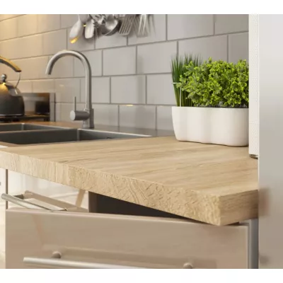Unterschrank 80 cm VERMINA - weiß / cappuccino glänzend