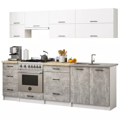 Unterschrank 40 cm VERMINA - weiß / Beton