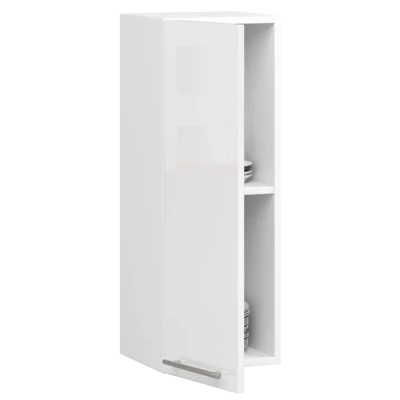 Küchenoberschrank 30 cm VERMINA - weiß / weiß glänzend