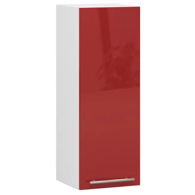 Oberschrank 30 cm VERMINA – weiß/rot glänzend