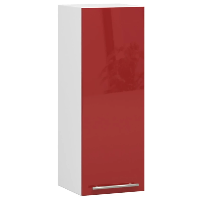 Oberschrank 30 cm VERMINA – weiß/rot glänzend