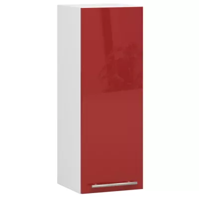 Oberschrank 30 cm VERMINA – weiß/rot glänzend
