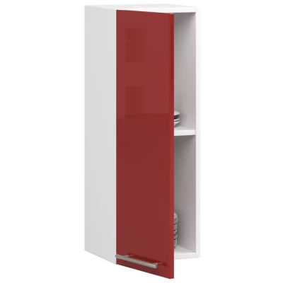 Oberschrank 30 cm VERMINA – weiß/rot glänzend