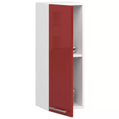 Oberschrank 30 cm VERMINA – weiß/rot glänzend
