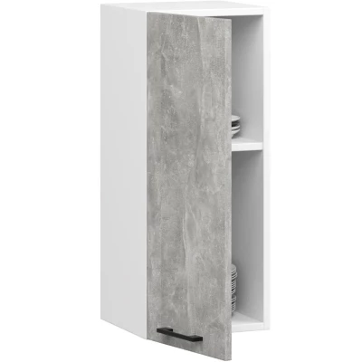Oberschrank 30 cm VERMINA - weiß / Beton