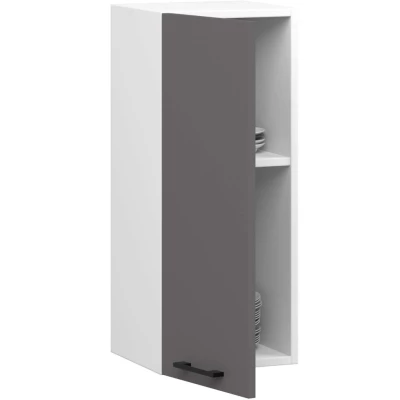 Küchenoberschrank 30 cm VERMINA - weiß/grau