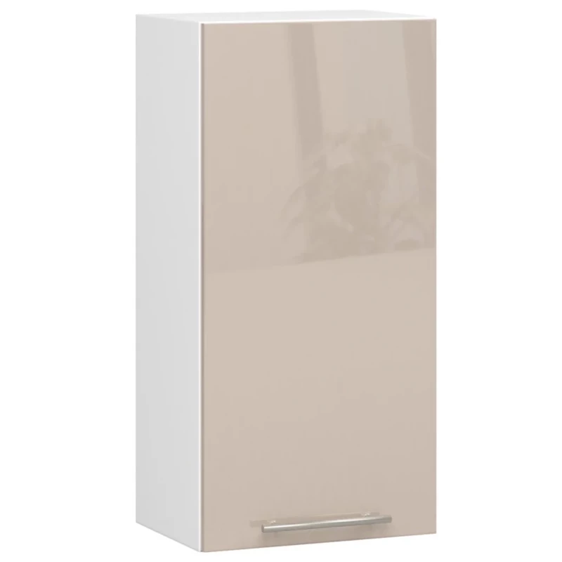 Oberschrank 40 cm VERMINA - Weiß/Cappuccino glänzend