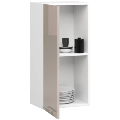 Oberschrank 40 cm VERMINA - Weiß/Cappuccino glänzend