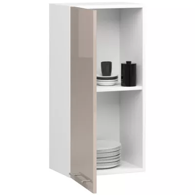 Oberschrank 40 cm VERMINA - Weiß/Cappuccino glänzend