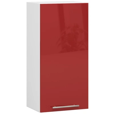Oberschrank 40 cm VERMINA – weiß/rot glänzend