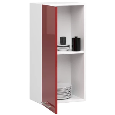 Oberschrank 40 cm VERMINA – weiß/rot glänzend