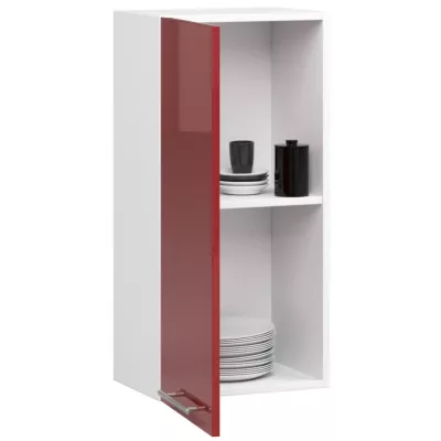 Oberschrank 40 cm VERMINA – weiß/rot glänzend