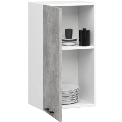 Oberschrank 40 cm VERMINA - weiß / Beton