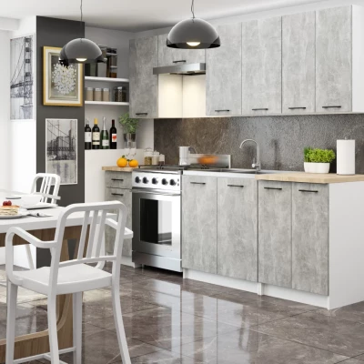 Oberschrank 40 cm VERMINA - weiß / Beton