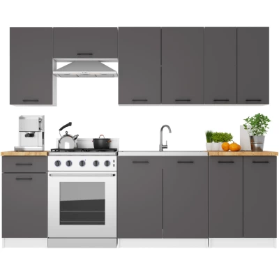 Oberschrank 40 cm VERMINA - weiß/grau