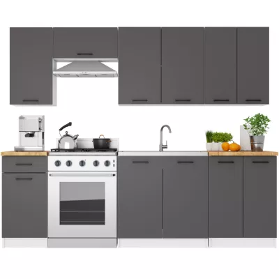 Oberschrank 40 cm VERMINA - weiß/grau