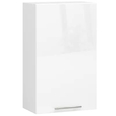 Küchenoberschrank 50 cm VERMINA - weiß / weiß glänzend