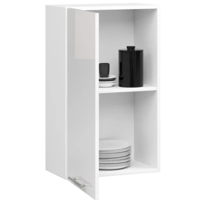 Küchenoberschrank 50 cm VERMINA - weiß / weiß glänzend