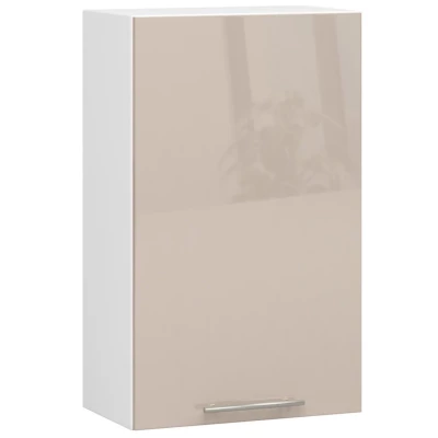 Küchenoberschrank 50 cm VERMINA - Weiß/Cappuccino glänzend
