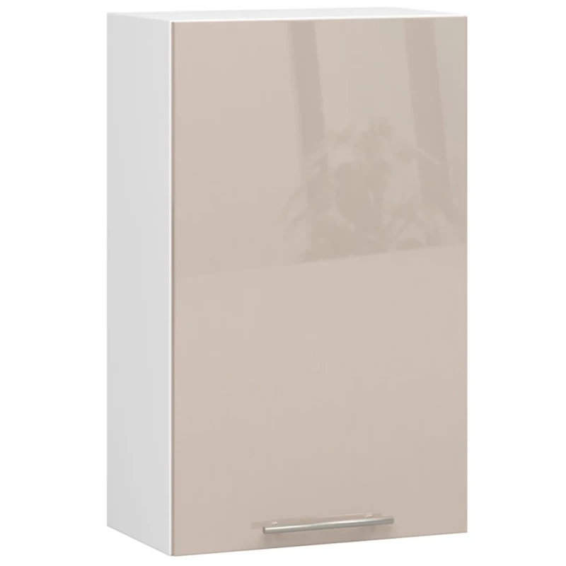Küchenoberschrank 50 cm VERMINA - Weiß/Cappuccino glänzend