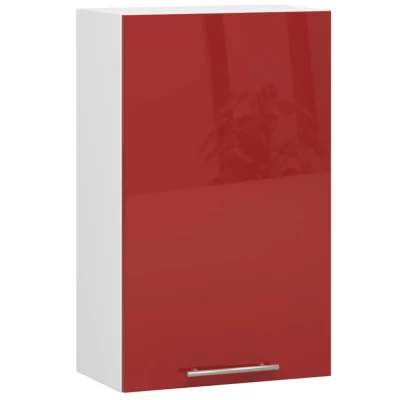 Küchenoberschrank 50 cm VERMINA – weiß/rot glänzend