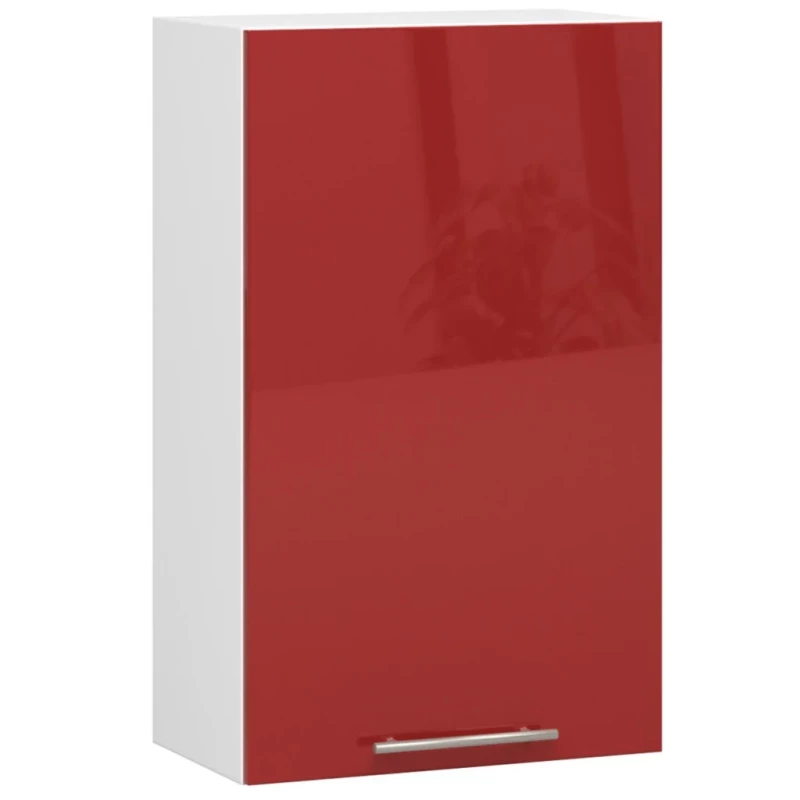 Küchenoberschrank 50 cm VERMINA – weiß/rot glänzend