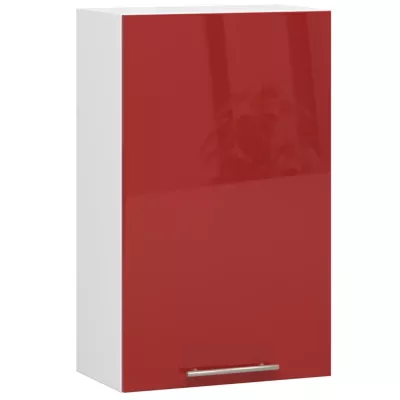 Küchenoberschrank 50 cm VERMINA – weiß/rot glänzend