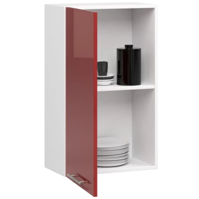 Küchenoberschrank 50 cm VERMINA – weiß/rot glänzend