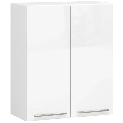 Oberschrank 60 cm VERMINA - weiß / weiß glänzend