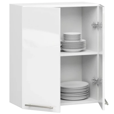 Oberschrank 60 cm VERMINA - weiß / weiß glänzend