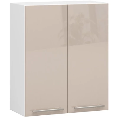 Oberschrank 60 cm VERMINA - Weiß/Cappuccino glänzend