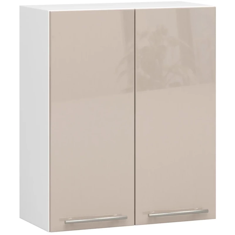 Oberschrank 60 cm VERMINA - Weiß/Cappuccino glänzend