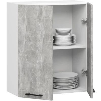 Oberschrank 60 cm VERMINA - weiß / Beton