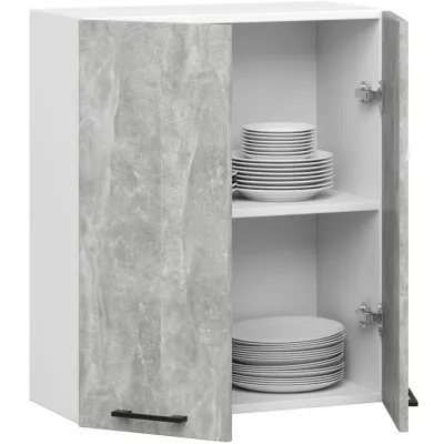 Oberschrank 60 cm VERMINA - weiß / Beton
