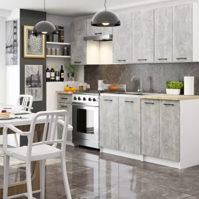 Oberschrank 60 cm VERMINA - weiß / Beton