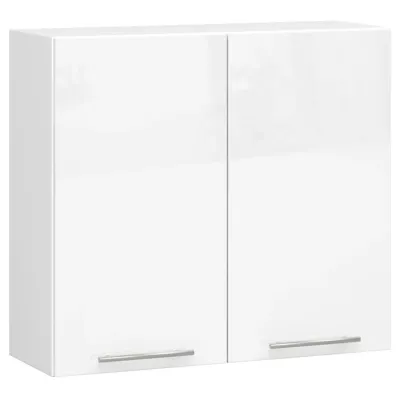 Oberschrank 80 cm VERMINA - weiß / weiß glänzend