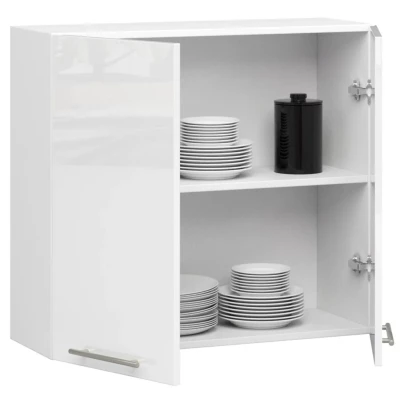 Oberschrank 80 cm VERMINA - weiß / weiß glänzend