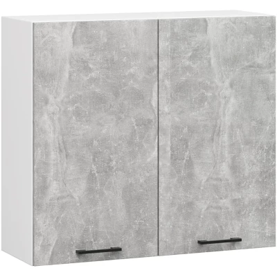 Oberschrank 80 cm VERMINA - weiß / Beton