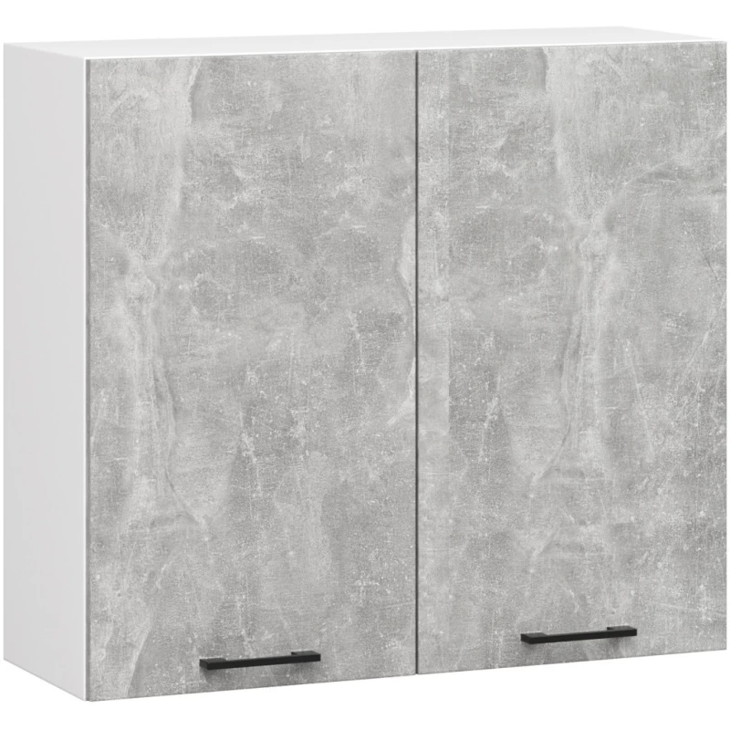 Oberschrank 80 cm VERMINA - weiß / Beton