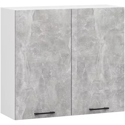 Oberschrank 80 cm VERMINA - weiß / Beton